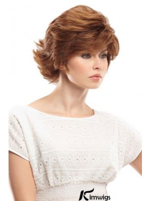 Bobs Short Auburn Wavy Soft Petite Wigs