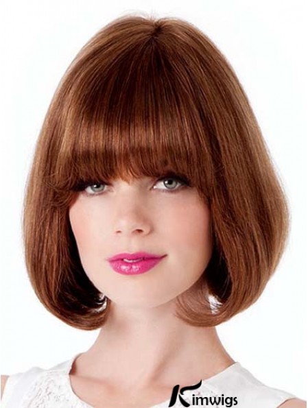 Lace Front Chin Length Straight Auburn Suitable Bob Wigs