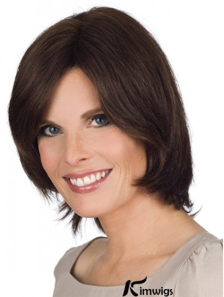 Lace Front Chin Length Straight Brown Natural Bob Wigs