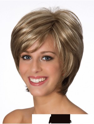Layered Wavy Blonde 8 inch Real Real Wigs