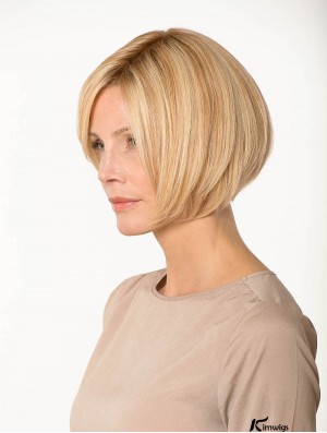 Lace Front Straight Bobs 8 inch Blonde Chin Length Real Real Hair Wigs