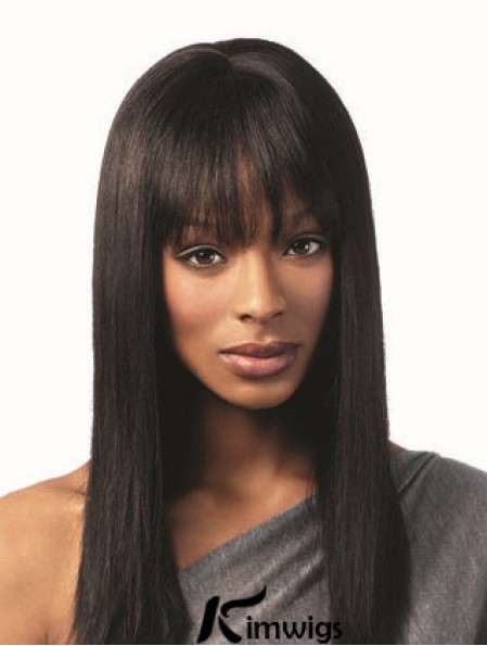 African American Hairstyles With Bangs Remy Real Black Color