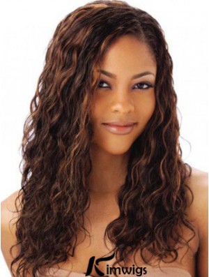 Auburn Color Long Length Wavy Style Without Bangs Human Hair Full Lace Wigs For African American Women 