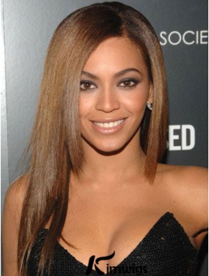 Long Yaki Without Bangs Lace Front 18 inch Flexibility Beyonce Wigs