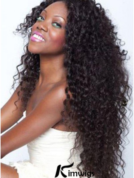 African American Lace Wigs Remy Real Long Length Kinky Style