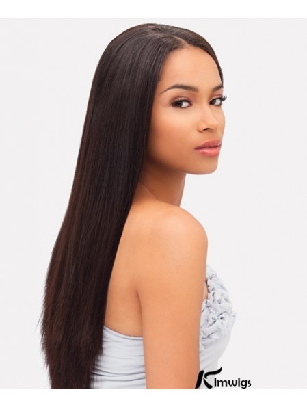 Long Auburn Yaki Without Bangs Cheap African American Wigs