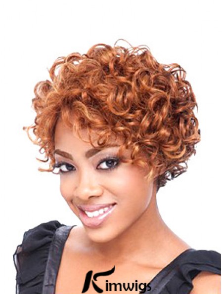 Short Curly African Wig Curly Style Shoulder Length Boycuts Full Lace