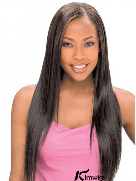 Fabulous Long Straight 22 inch Synthetic Glueless Lace Front Wigs