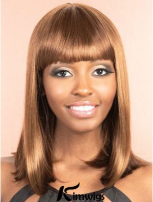 Cheap African Wigs Straight Style Bobs Cut Shoulder Length