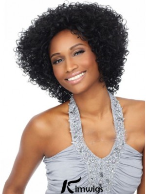 Soft 10 inch Short Kinky Wigs For Black Women