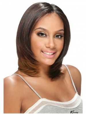 U Part Wig UK With Lace Front Shoulder Length Straight Style