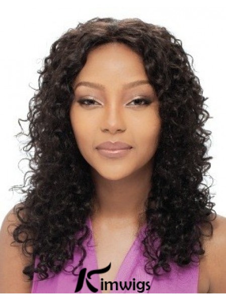 Long Black Curly Without Bangs Amazing African American Wigs