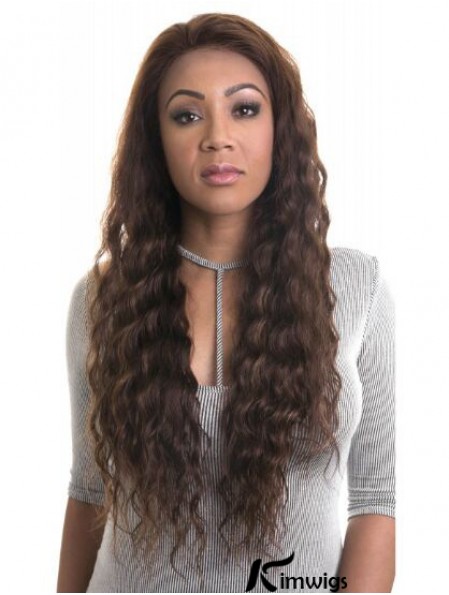 Wavy 22 inch Lace Front Brown African American Hairstyles