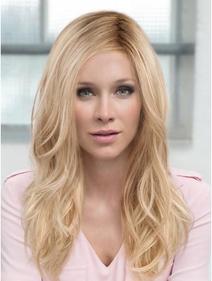 Layered Blonde Wavy 18 inch Long Synthetic Hair Wig