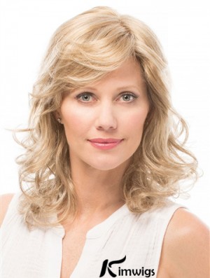 Layered 14 inch Shoulder Length Wavy Style Medium Wigs