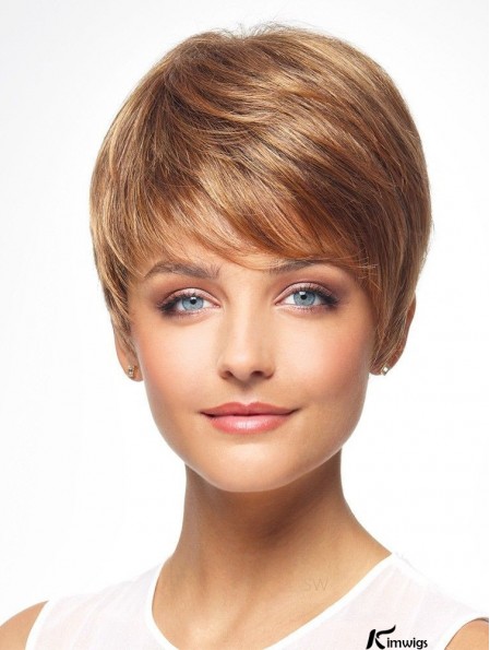 Auburn 8 inch Boycuts Cheapest Capless Synthetic Wigs