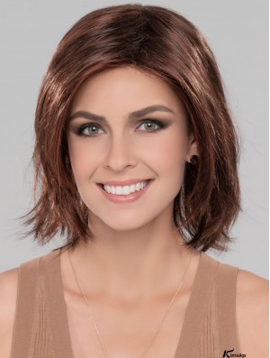 Auburn 12 inch Chin Length Straight Natural Bob Wigs For Women