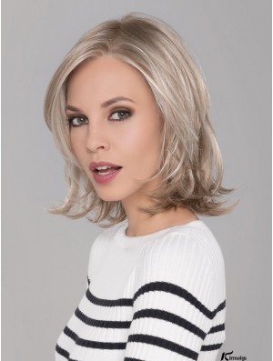 Monofilament Blonde 12 inch Chin Length With Bangs Synthetic Wigs