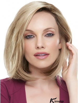 Shoulder Length Straight Bobs Blonde Best 100% Hand-tied Wigs