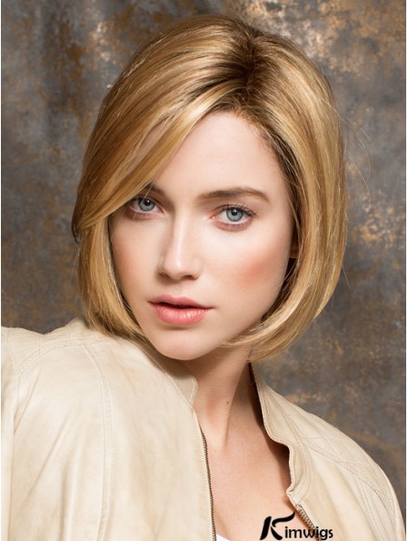 Chin Length Blonde No-Fuss 10 inch Straight Bob Wigs