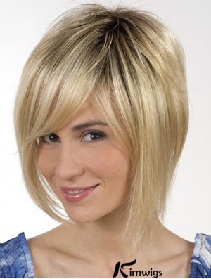 Chin Length Blonde Great 8 inch Straight Bob Wigs