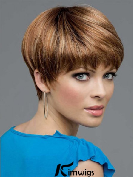 Synthetic Lace Wigs UK With Lace Front Bobs Cut Straight Length