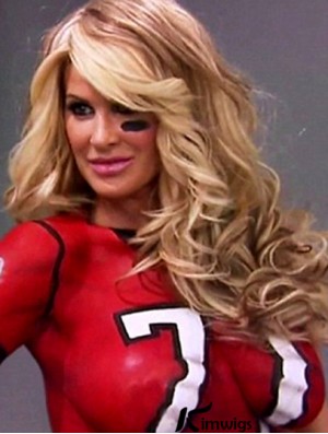 Long Brown Wavy Capless 20 inch With Bangs Wigs By Kim Zolciak
