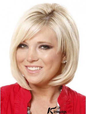 Lace Front Chin Length Straight Blonde Online Bob Wigs