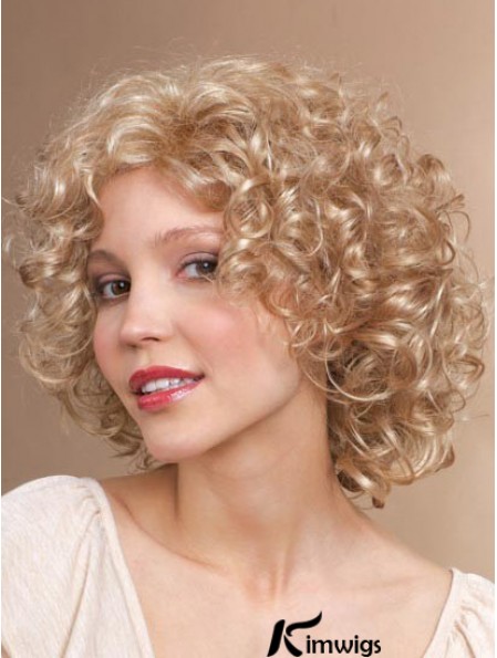 Chin Length Classic Curly Blonde Stylish Synthetic Wigs