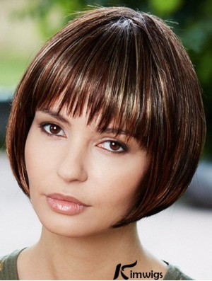 Best Synthetic Wigs For Women With Straight Hair Style Brown Color