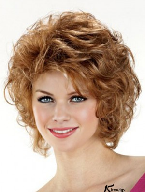 Trendy Brown Chin Length Curly Layered Lace Front Wigs