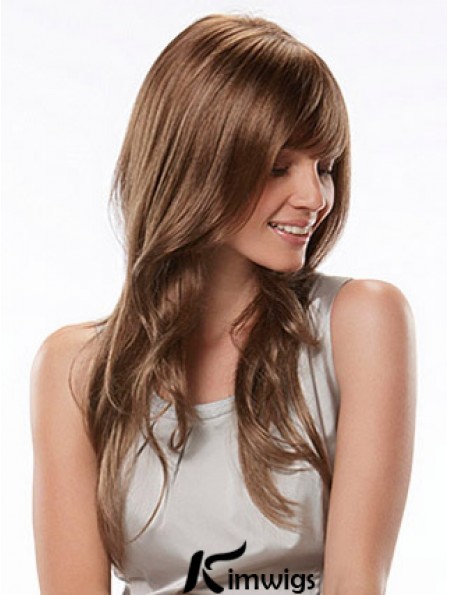 Long With Bangs Wavy Auburn Fashion Synthetic Wigs