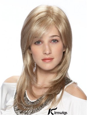 Straight Layered Long Blonde Stylish Lace Front Wigs