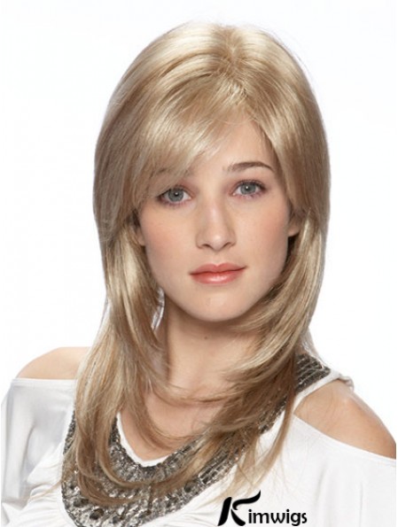 Straight Layered Long Blonde Stylish Lace Front Wigs