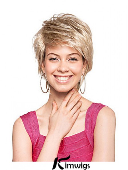 Short Boycuts Straight Blonde Amazing Synthetic Wigs