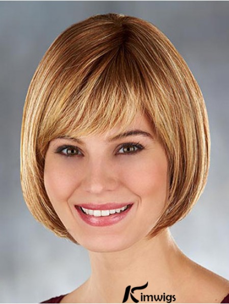 Chin Length Blonde Popular 10 inch Straight Bob Wigs