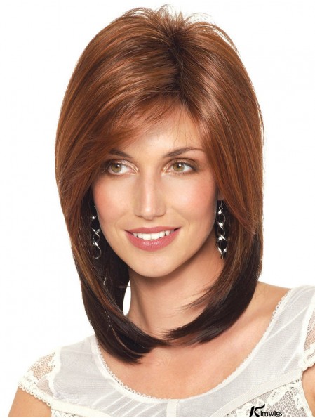 Shoulder Length Bobs Straight Auburn Discount Synthetic Wigs