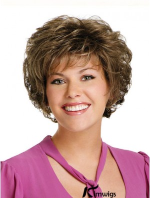 Curly Brown Discount Short Classic Wigs