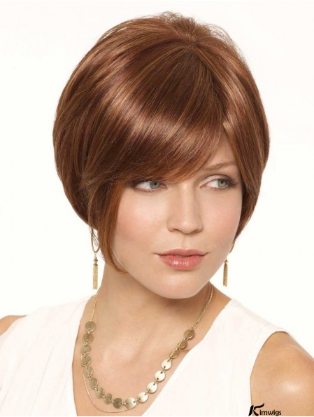 Lace Front Short Straight Auburn Good Bob Wigs