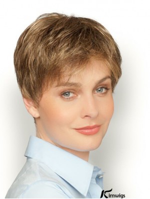 Best 6 inch Straight Blonde Boycuts Short Wigs