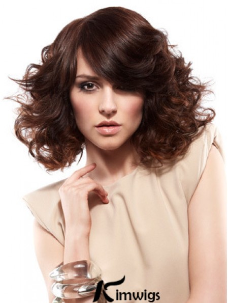 Curly Layered Shoulder Length Auburn Gorgeous Lace Front Wigs