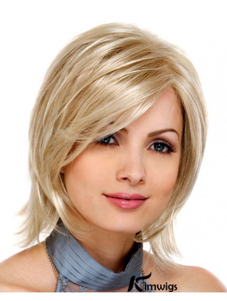 Blonde Synthetic Lace Front Wigs Bobs Hair Cuts Chin Length