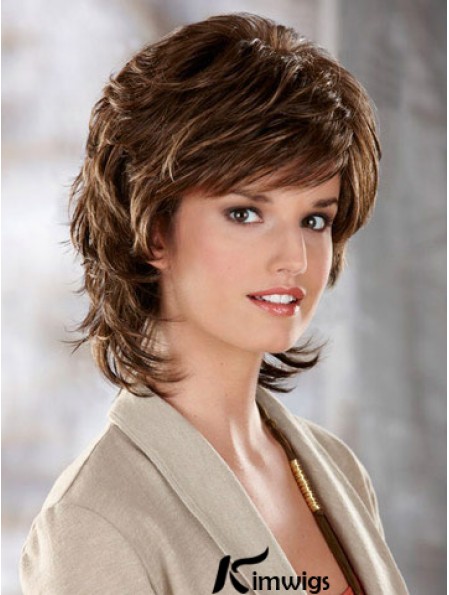 Wavy Brown Best Chin Length Classic Wigs