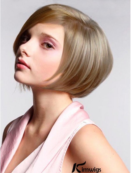 Synthetic Lace Wigs Cheap Bobs Cut Blonde Color Chin Length