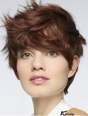 Durable 6 inch Straight Auburn Boycuts Short Wigs