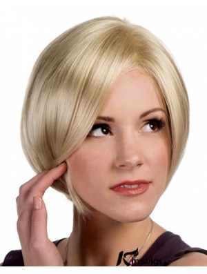 Straight Chin Length Blonde 10 inch Lace Front Hairstyles Bob Wigs