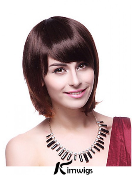 Chin Length Bobs Straight Auburn Fabulous Synthetic Wigs