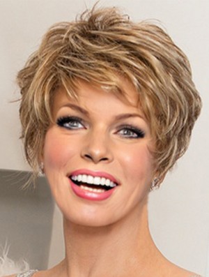 Incredible 8 inch Wavy Blonde Classic Short Wigs