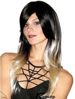Straight Style 20 inch Ombre/2 Tone With Bangs Long Wigs