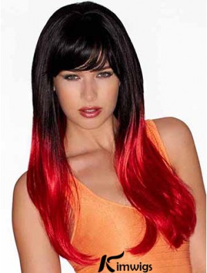 Straight Discount 22 inch Ombre/2 Tone With Bangs Long Wigs